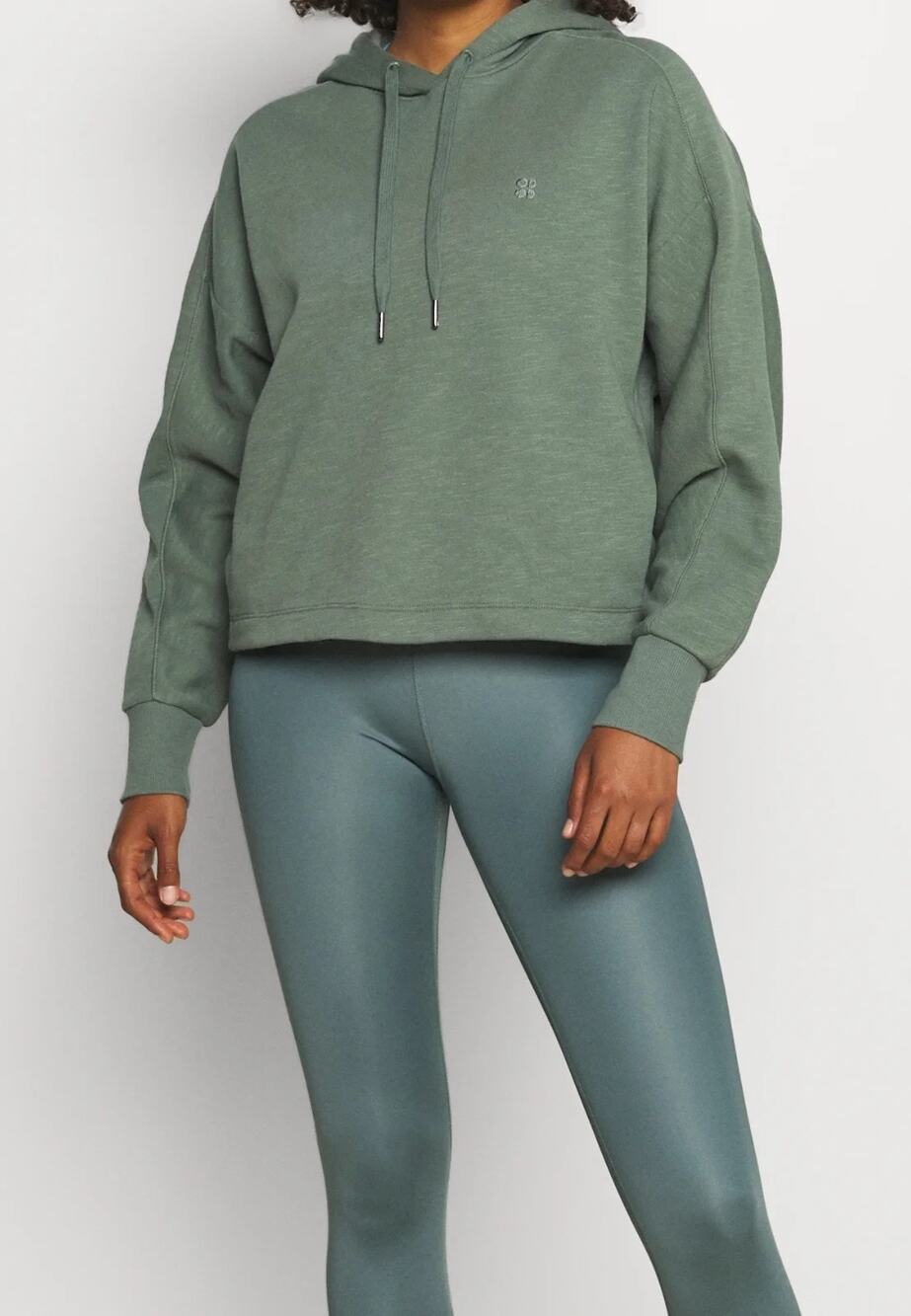 Sweaty Betty oversized preppy women Hoodie Y2K green XL A010550